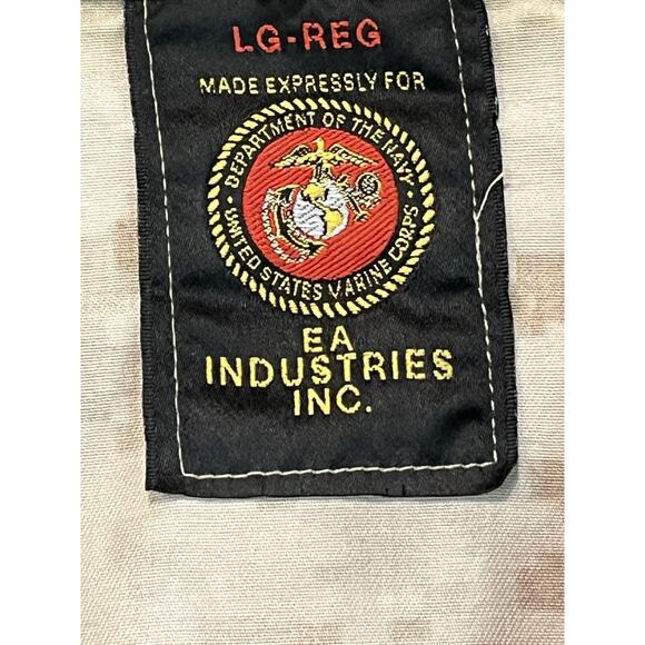 Dept Of Navy USMC Authentic Men’s Digital Camo Blouse LG Shirt Insignia Brown - Picture 3 of 9